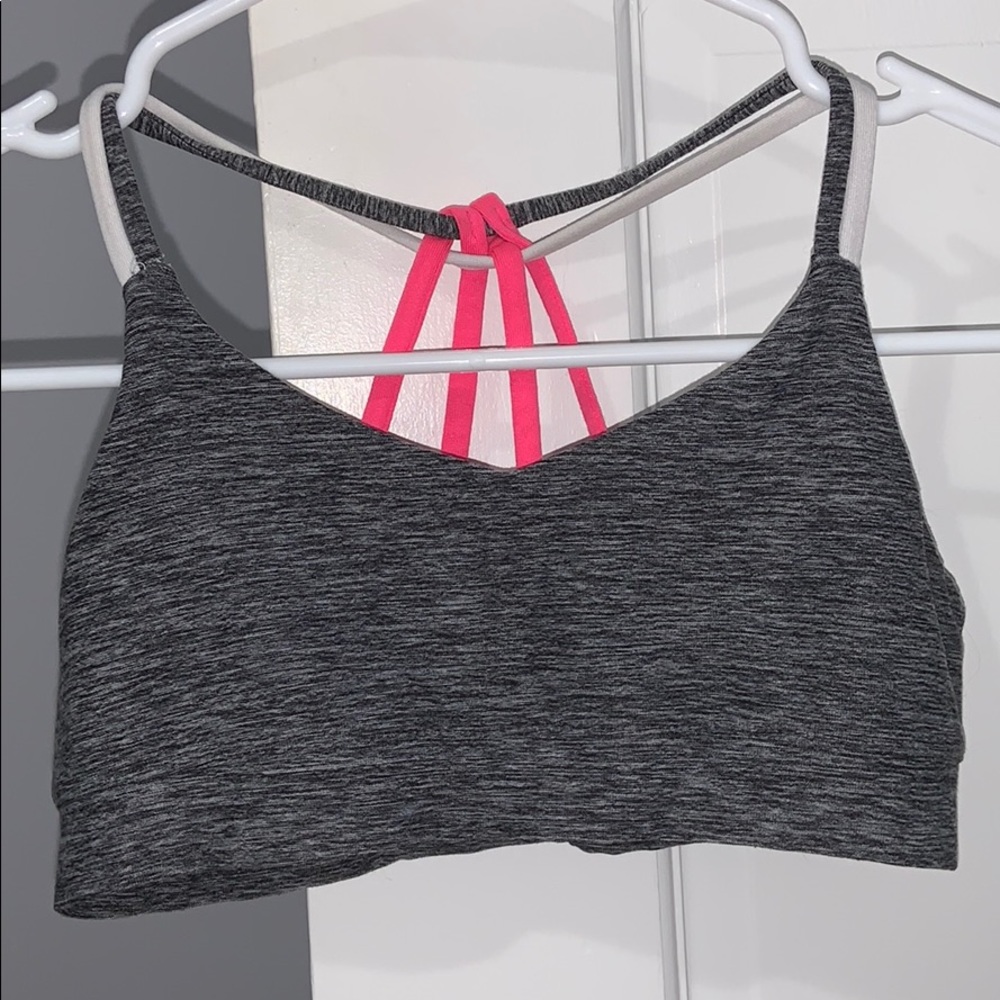 grey sports bra